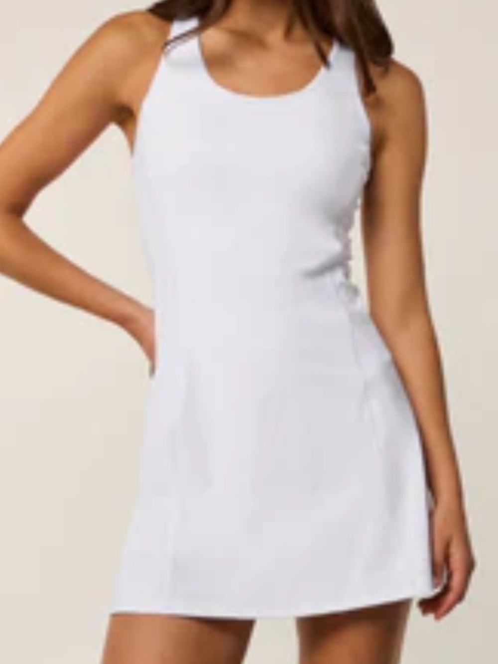 Greyson Venus Rally White Ribbed Tank Mini Dress Size M